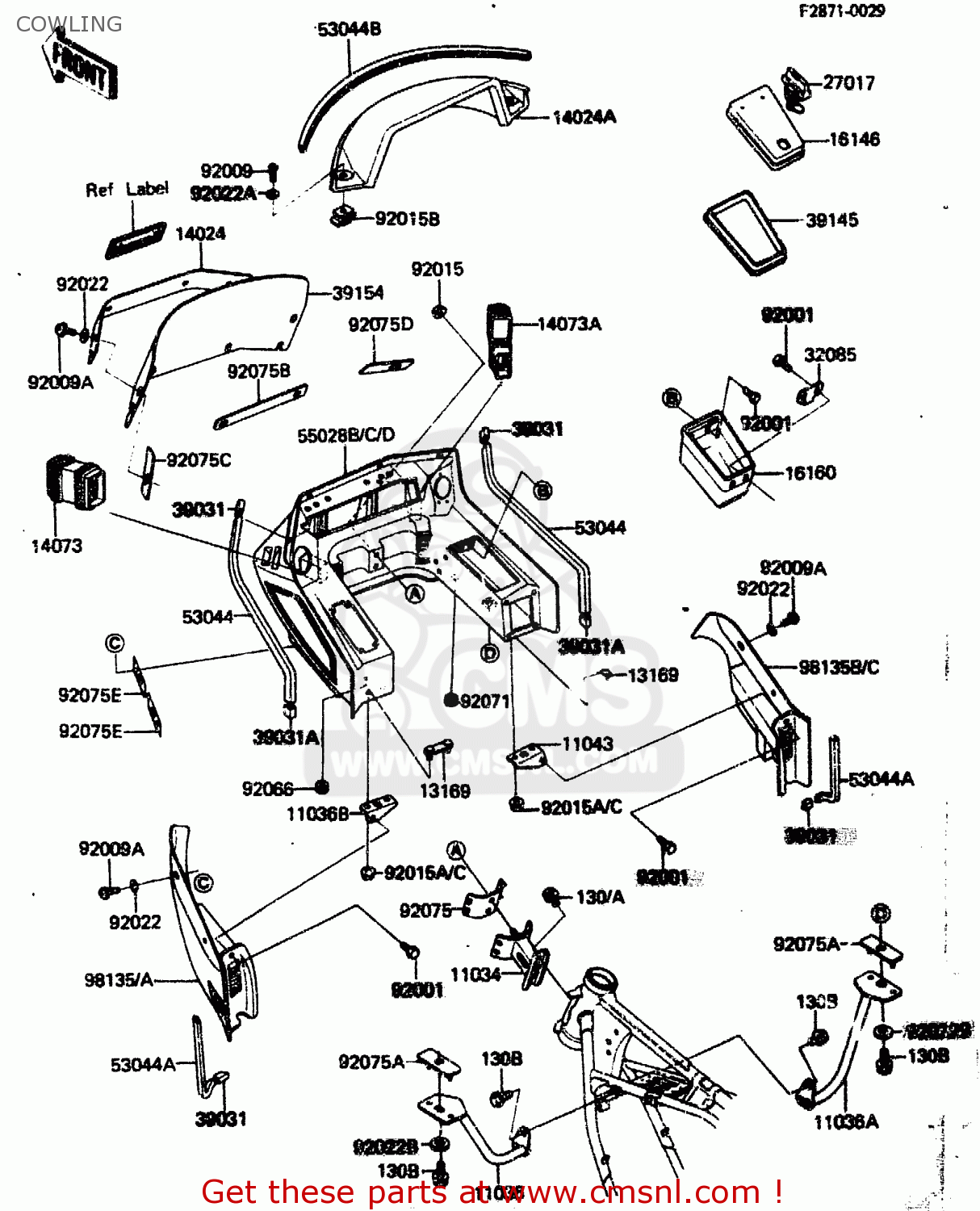 COWLING ZN1300A2 1984 USA CALIFORNIA CANADA