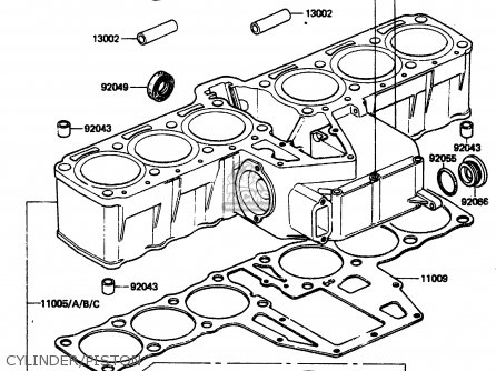 CYLINDER/PISTON - ZN1300A2 1984 USA CALIFORNIA CANADA