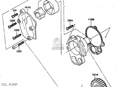 OIL PUMP - ZN1300A2 1984 USA CALIFORNIA CANADA