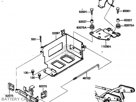 BATTERY CASE - ZN1300A2 1984 USA CALIFORNIA CANADA