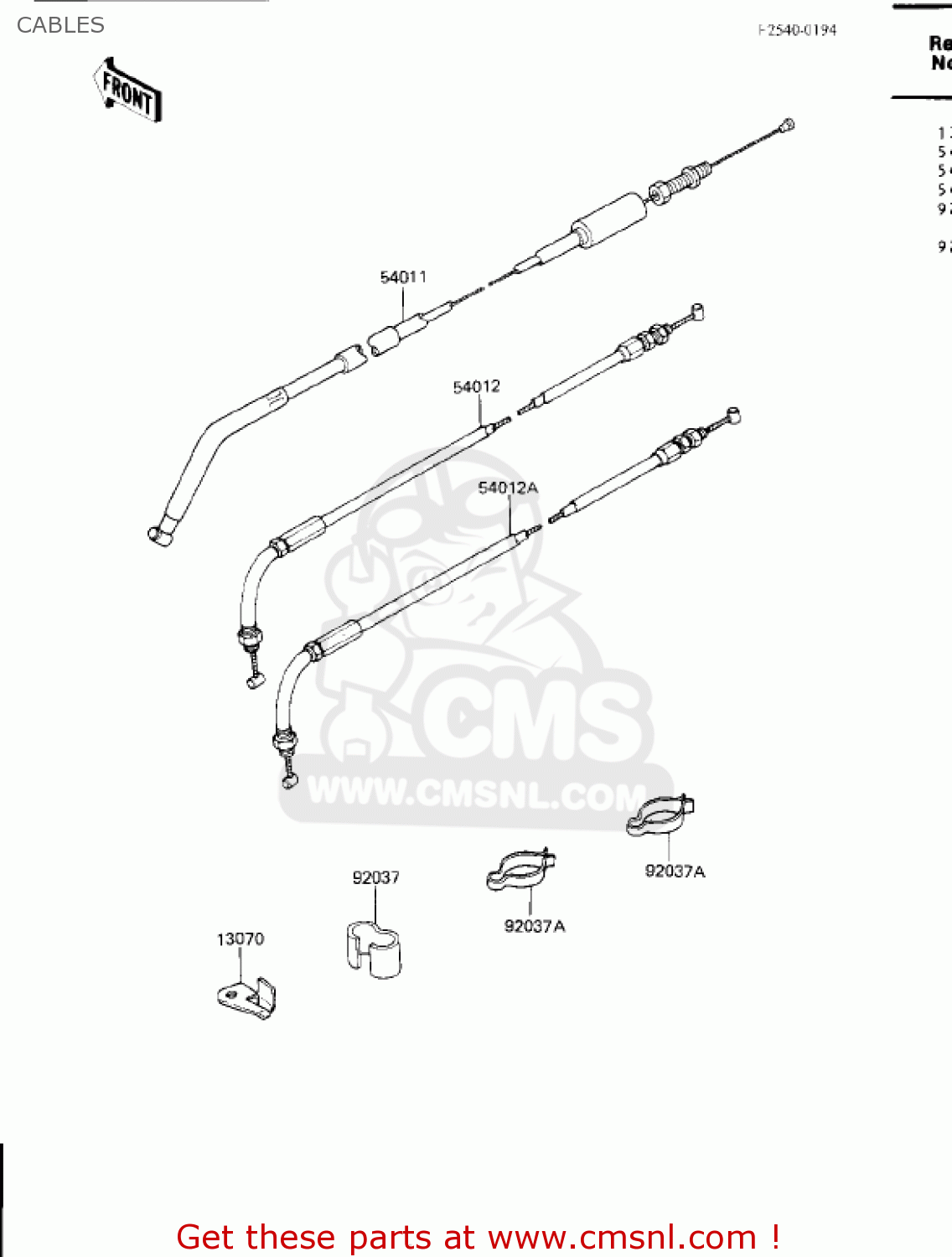 CABLES ZN1300A2 VOYAGER 1984 USA CALIFORNIA CANADA