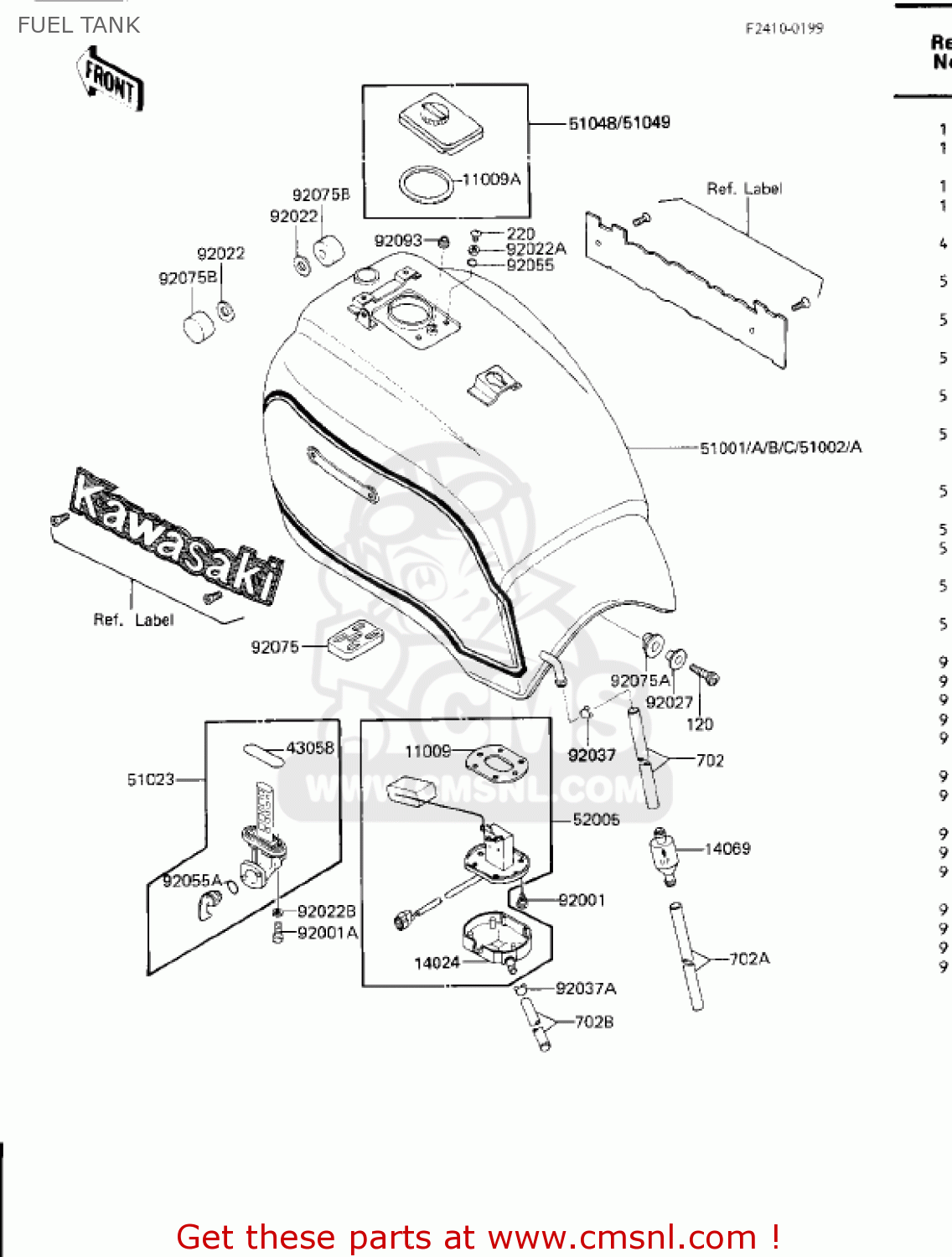 FUEL TANK ZN1300A2 VOYAGER 1984 USA CALIFORNIA CANADA