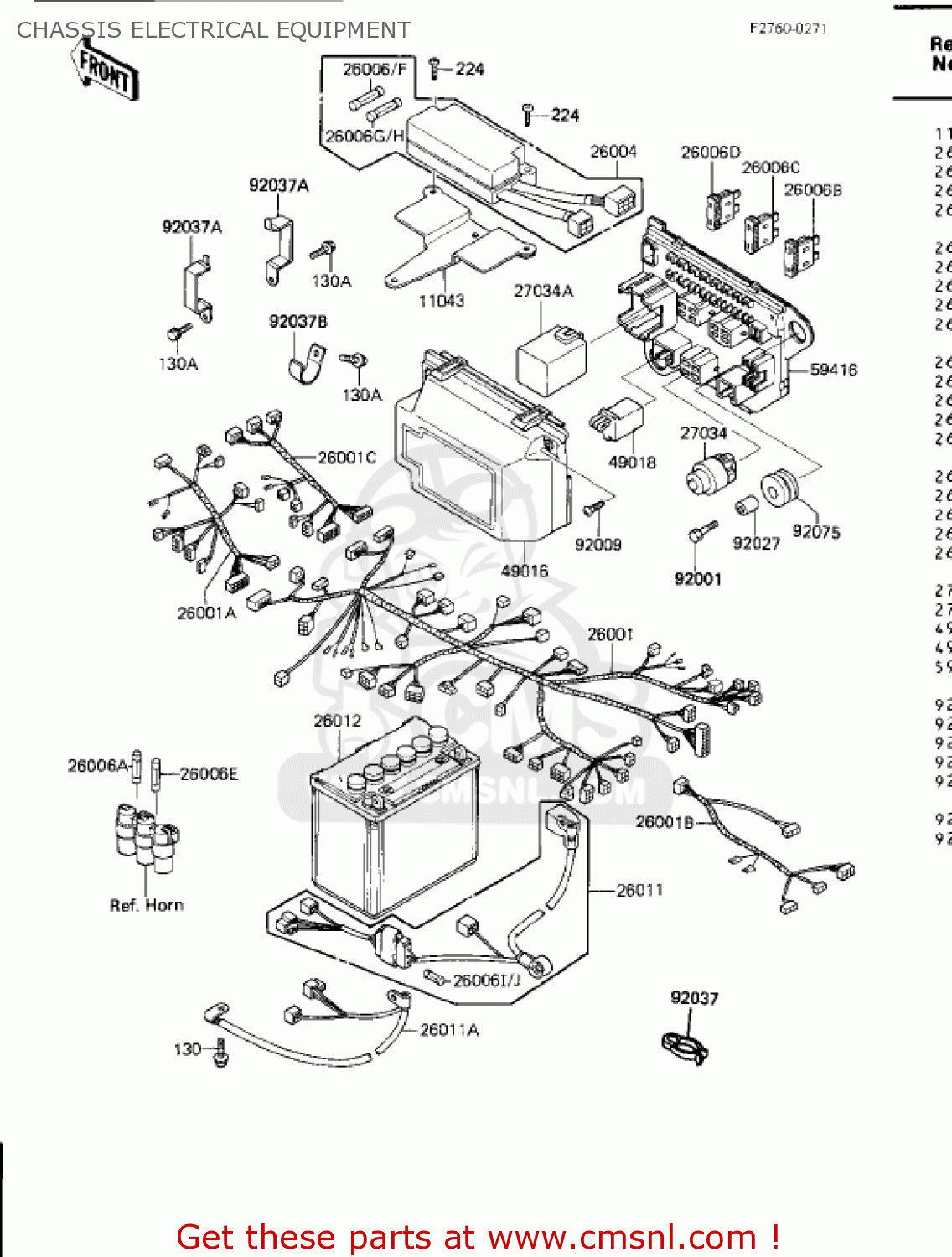 CHASSIS ELECTRICAL EQUIPMENT ZN1300A2 VOYAGER 1984 USA CALIFORNIA CANADA