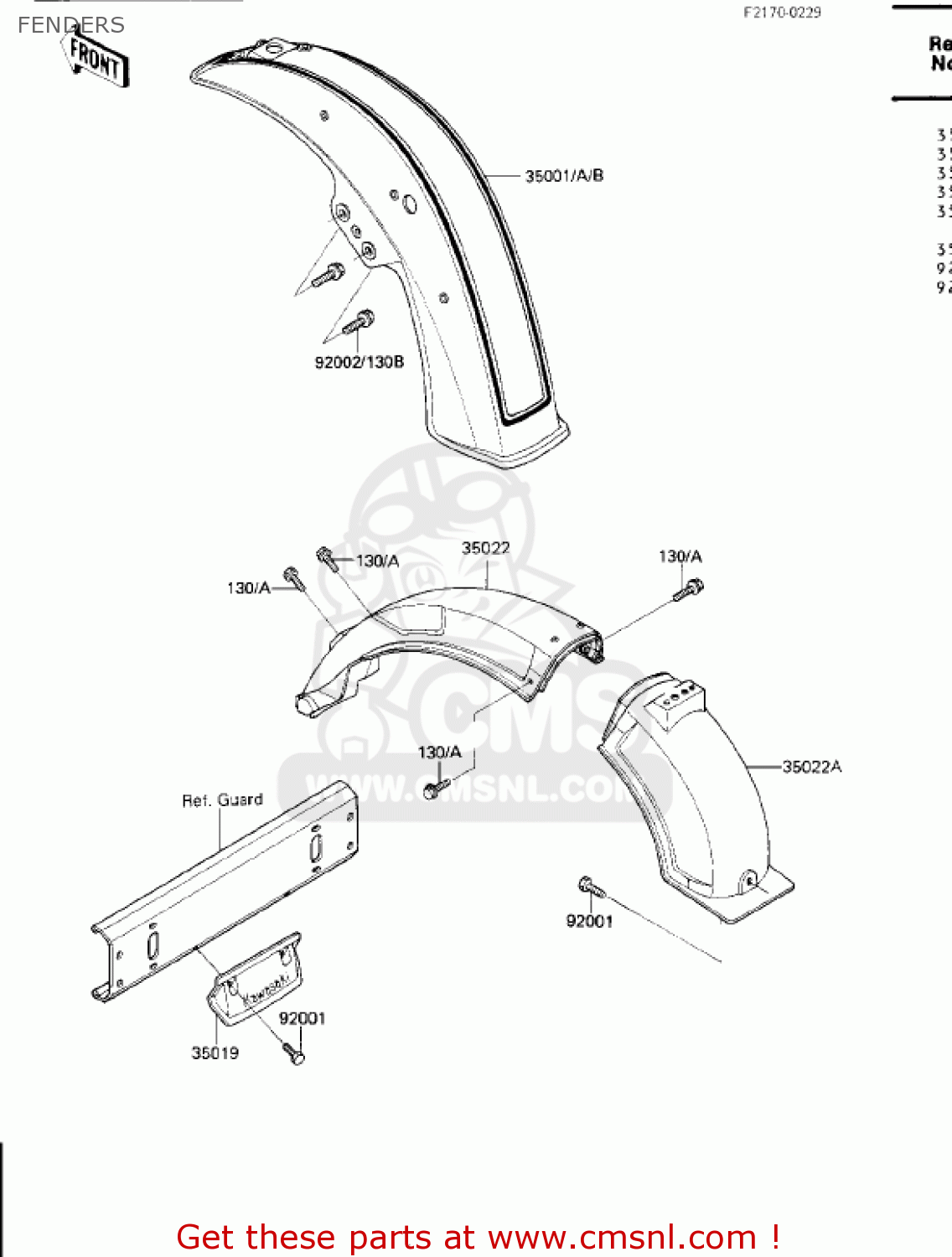 FENDERS ZN1300A2 VOYAGER 1984 USA CALIFORNIA CANADA