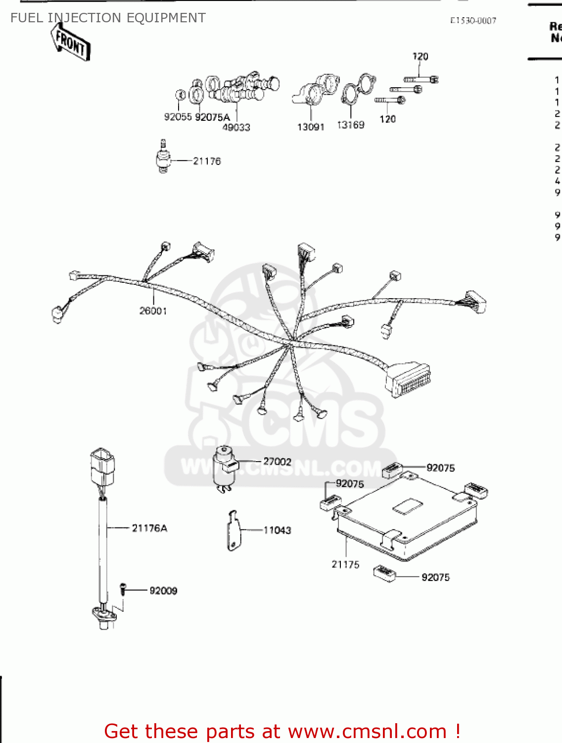 FUEL INJECTION EQUIPMENT ZN1300A2 VOYAGER 1984 USA CALIFORNIA CANADA