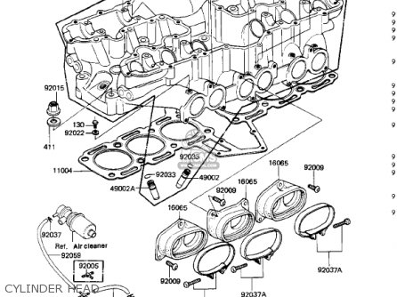 CYLINDER HEAD - ZN1300A2 VOYAGER 1984 USA CALIFORNIA CANADA
