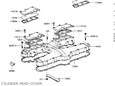 CYLINDER HEAD COVER - ZN1300A2 VOYAGER 1984 USA CALIFORNIA CANADA