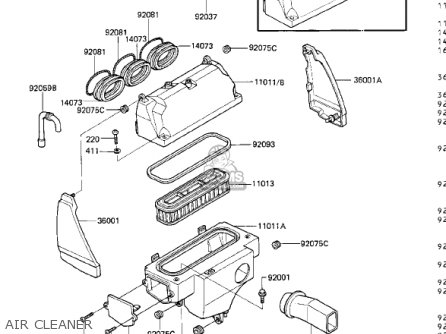 AIR CLEANER - ZN1300A2 VOYAGER 1984 USA CALIFORNIA CANADA