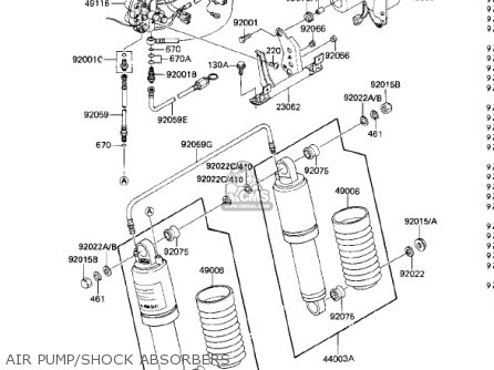 AIR PUMP/SHOCK ABSORBERS - ZN1300A2 VOYAGER 1984 USA CALIFORNIA CANADA