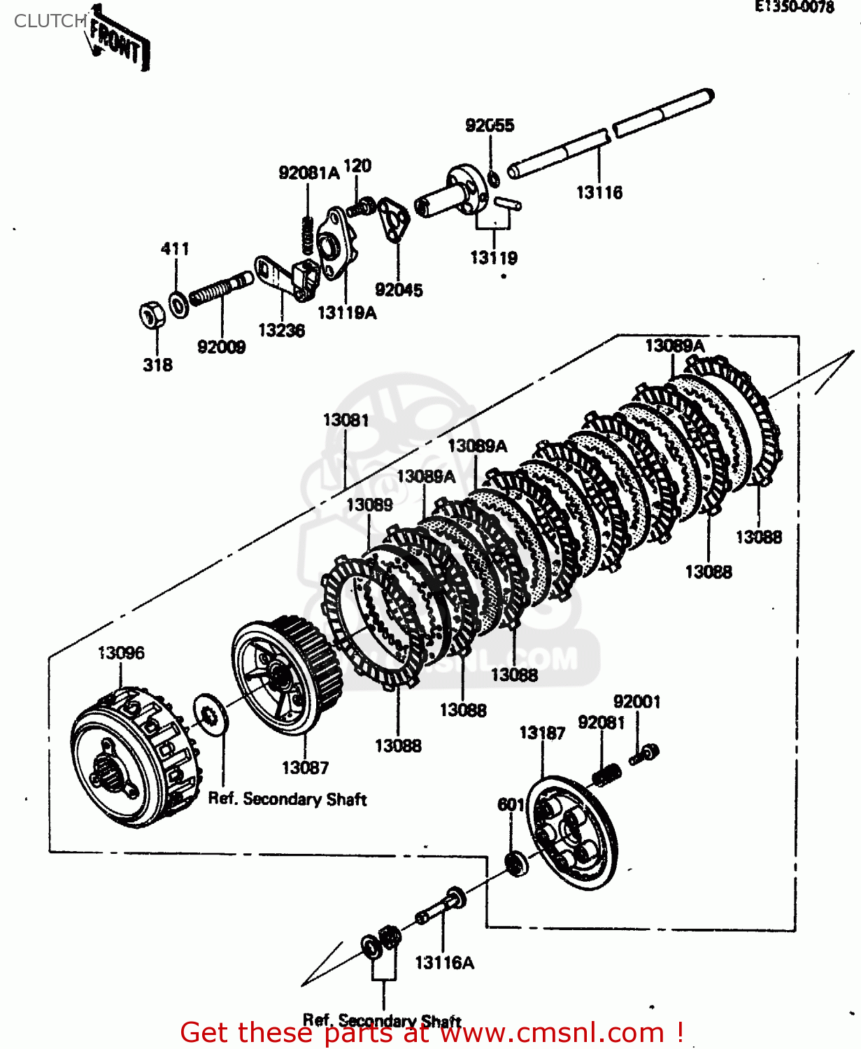 CLUTCH ZN1300A3 1985 USA CALIFORNIA CANADA