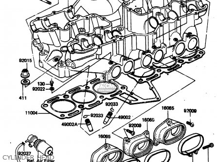 CYLINDER HEAD - ZN1300A3 1985 USA CALIFORNIA CANADA