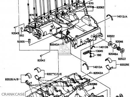 CRANKCASE - ZN1300A3 1985 USA CALIFORNIA CANADA