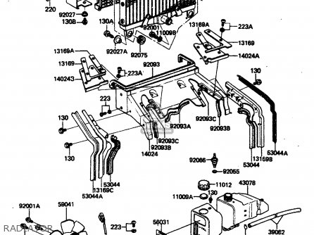 RADIATOR - ZN1300A3 1985 USA CALIFORNIA CANADA