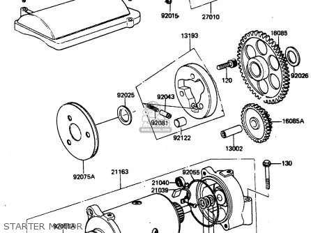 STARTER MOTOR - ZN1300A3 1985 USA CALIFORNIA CANADA
