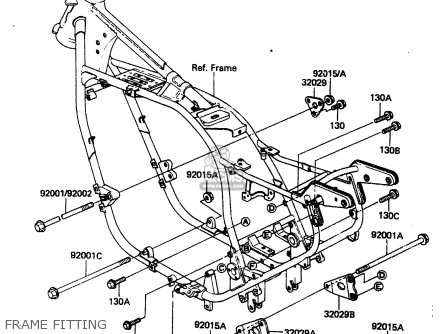 FRAME FITTING - ZN1300A3 1985 USA CALIFORNIA CANADA
