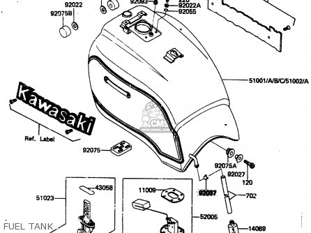 FUEL TANK - ZN1300A3 1985 USA CALIFORNIA CANADA