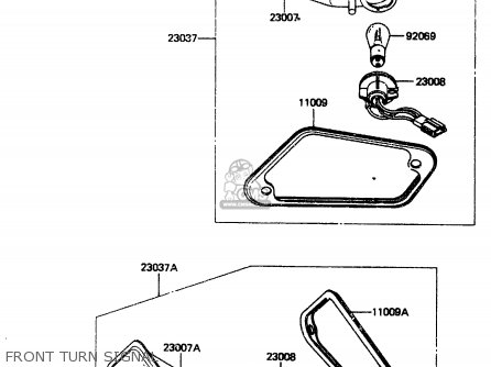 FRONT TURN SIGNAL - ZN1300A3 1985 USA CALIFORNIA CANADA