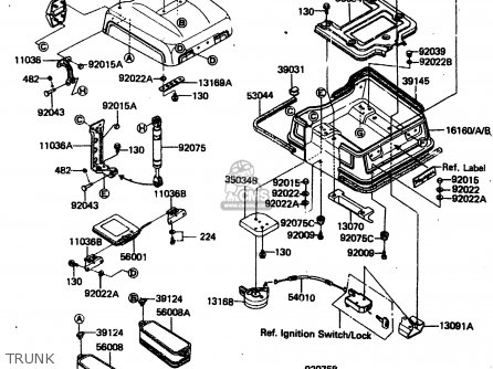 TRUNK - ZN1300A3 1985 USA CALIFORNIA CANADA