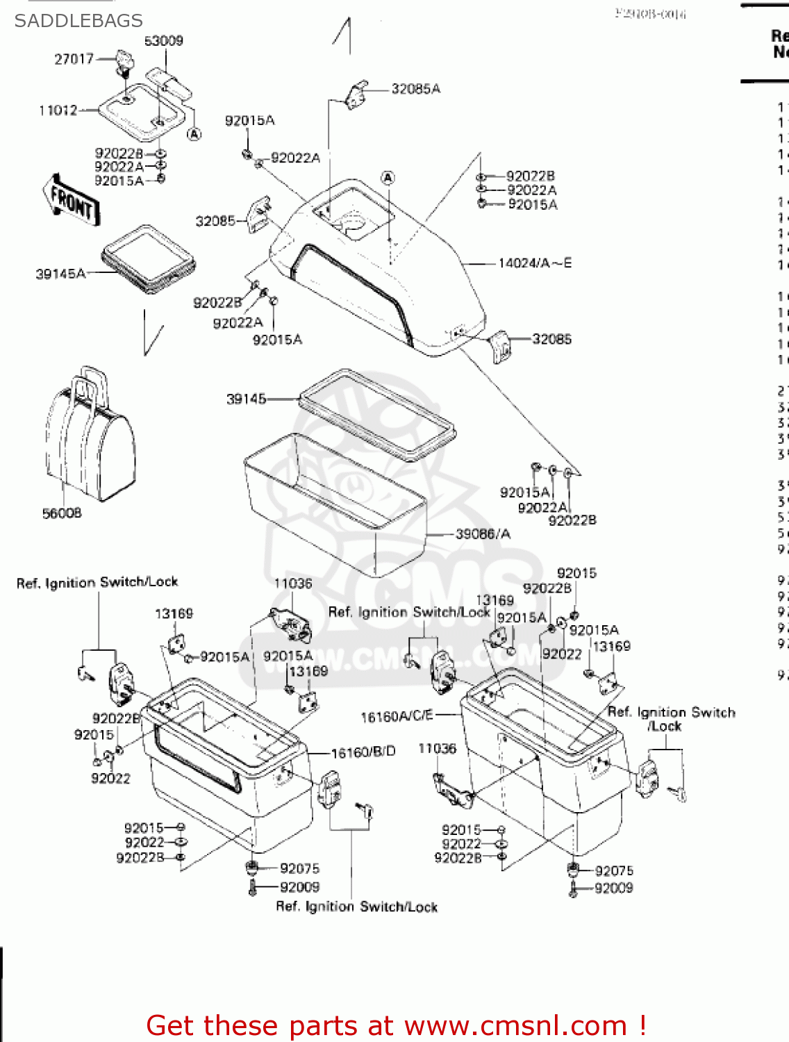 SADDLEBAGS ZN1300A3 VOYAGER 1985 USA CALIFORNIA CANADA