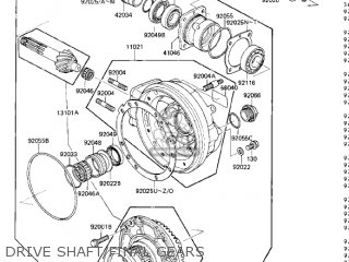 DRIVE SHAFT/FINAL GEARS - ZN1300A3 VOYAGER 1985 USA CALIFORNIA CANADA