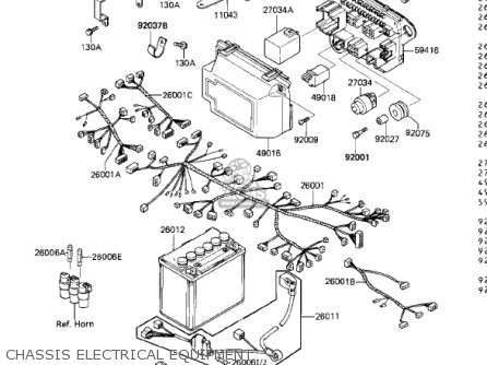 CHASSIS ELECTRICAL EQUIPMENT - ZN1300A3 VOYAGER 1985 USA CALIFORNIA CANADA