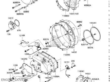 ENGINE COVERS - ZN1300A3 VOYAGER 1985 USA CALIFORNIA CANADA
