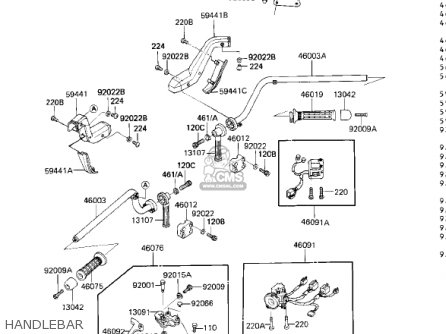 HANDLEBAR - ZN1300A3 VOYAGER 1985 USA CALIFORNIA CANADA