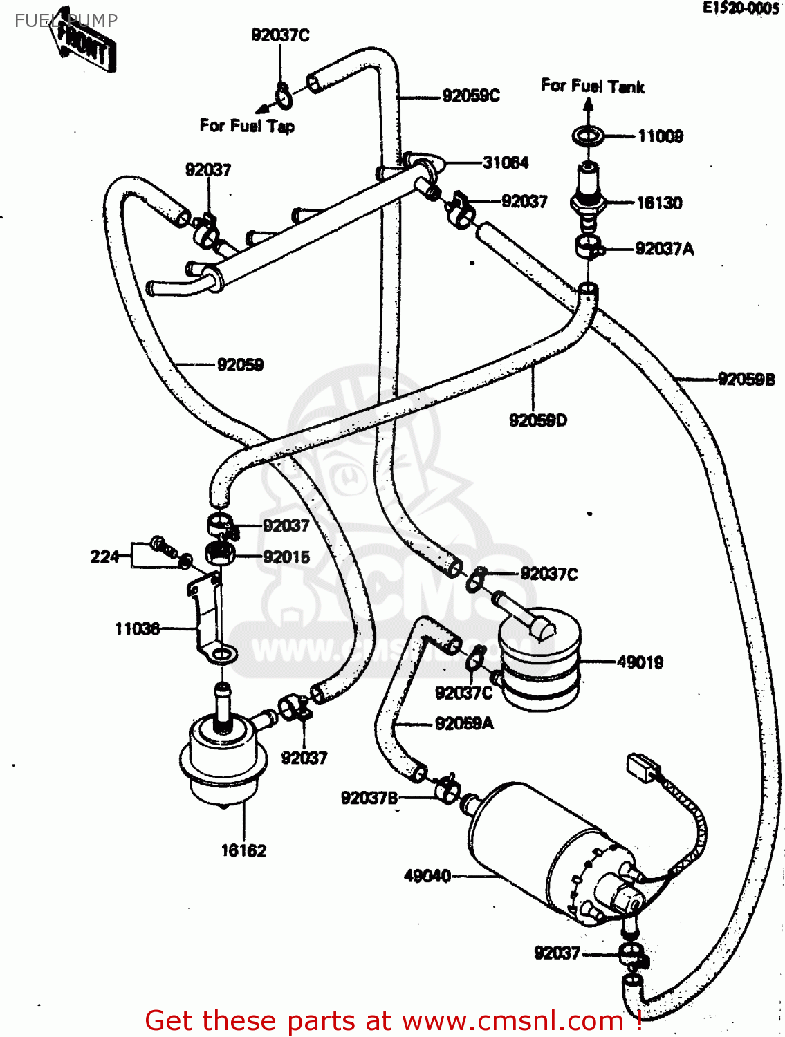 FUEL PUMP ZN1300A4 1986 USA CALIFORNIA CANADA