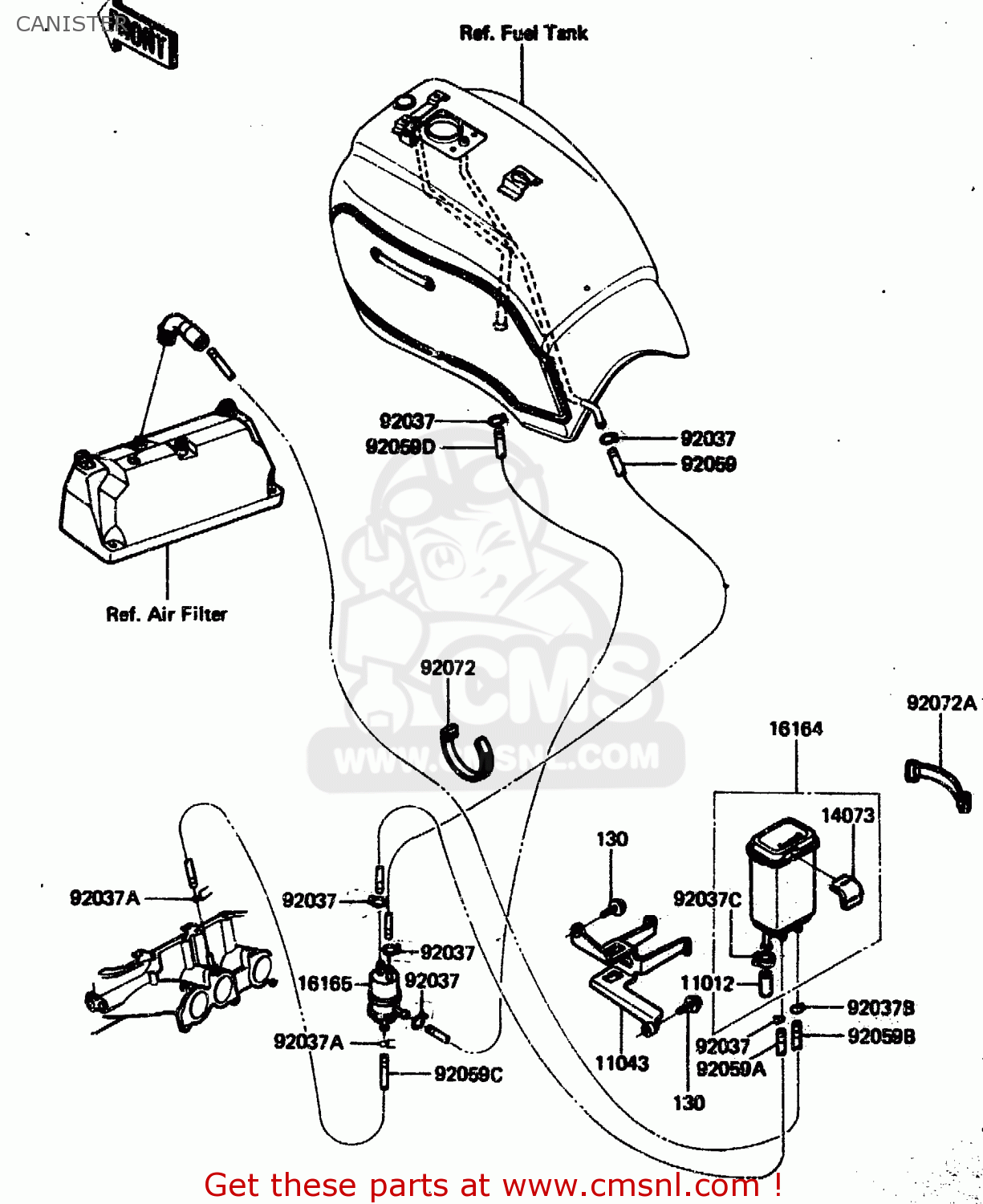 CANISTER ZN1300A4 1986 USA CALIFORNIA CANADA
