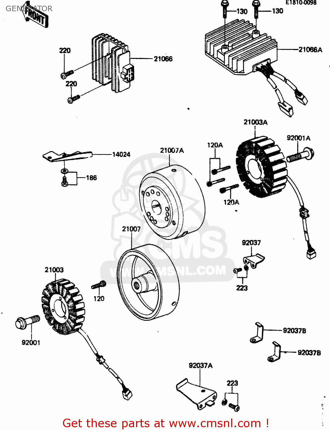 GENERATOR ZN1300A4 1986 USA CALIFORNIA CANADA