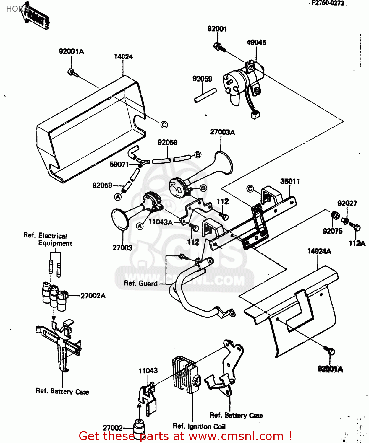 HORN ZN1300A4 1986 USA CALIFORNIA CANADA