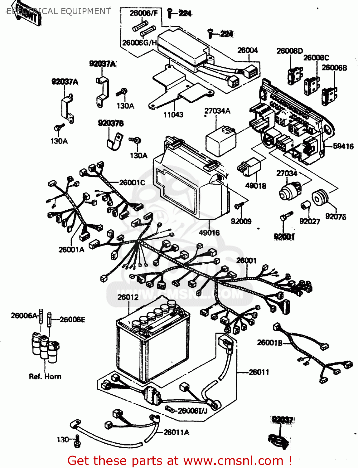 ELECTRICAL EQUIPMENT ZN1300A4 1986 USA CALIFORNIA CANADA