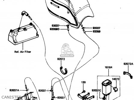 CANISTER - ZN1300A4 1986 USA CALIFORNIA CANADA