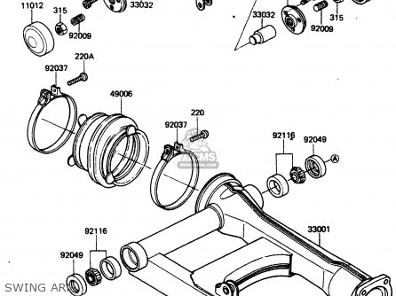 SWING ARM - ZN1300A4 1986 USA CALIFORNIA CANADA