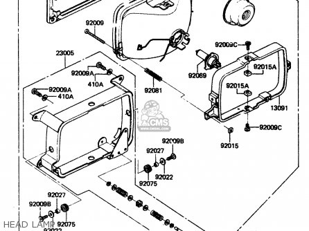 HEAD LAMP - ZN1300A4 1986 USA CALIFORNIA CANADA