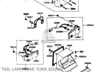 TAIL LAMP/REAR TURN SIGNAL - ZN1300A4 1986 USA CALIFORNIA CANADA
