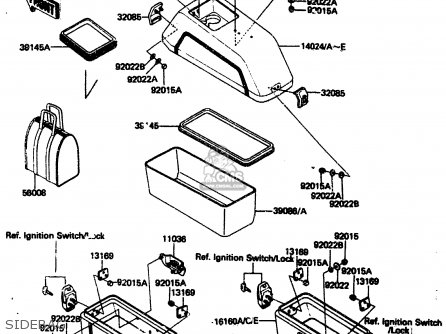 SIDEBAG - ZN1300A4 1986 USA CALIFORNIA CANADA