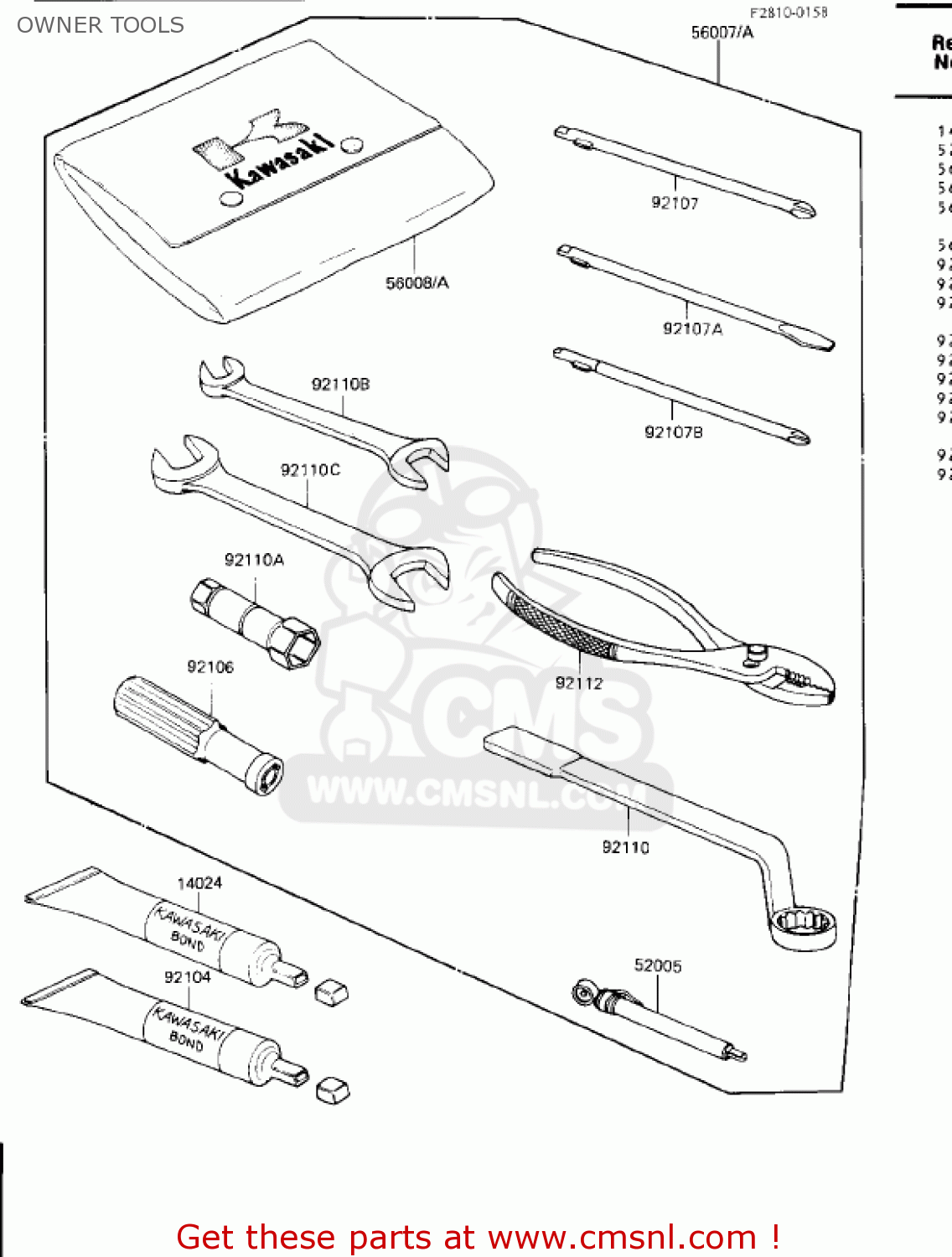 OWNER TOOLS ZN1300A4 VOYAGER 1986 USA CALIFORNIA CANADA