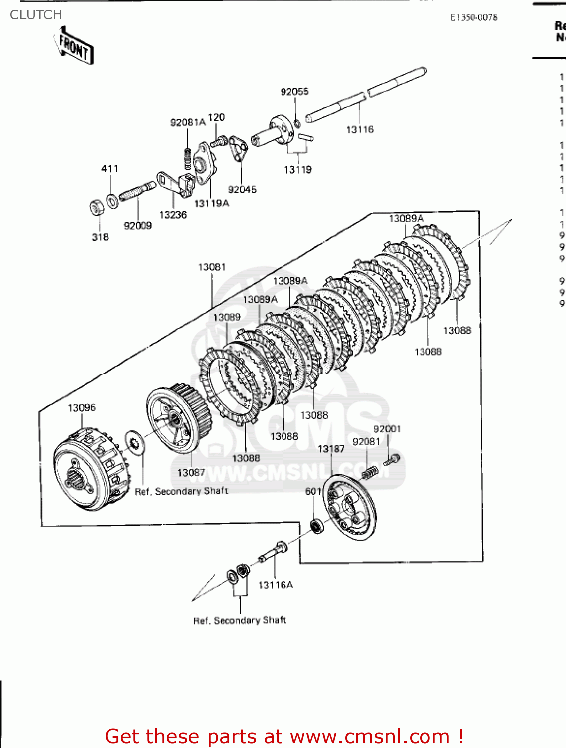 CLUTCH ZN1300A4 VOYAGER 1986 USA CALIFORNIA CANADA