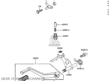 GEAR CHANGE MECHANISM - ZN1300A4 VOYAGER 1986 USA CALIFORNIA CANADA