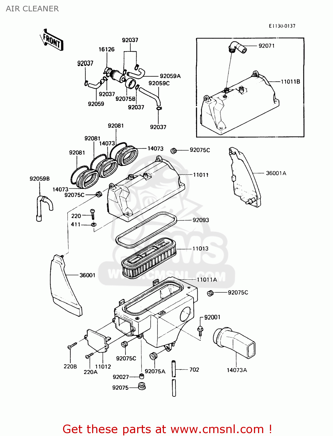 AIR CLEANER ZN1300A5 VOYAGER 1987 USA CALIFORNIA