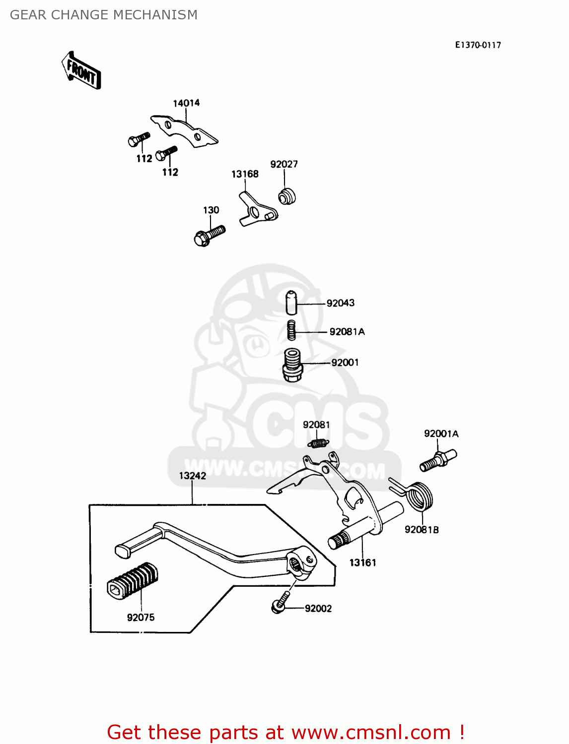 GEAR CHANGE MECHANISM ZN1300A5 VOYAGER 1987 USA CALIFORNIA