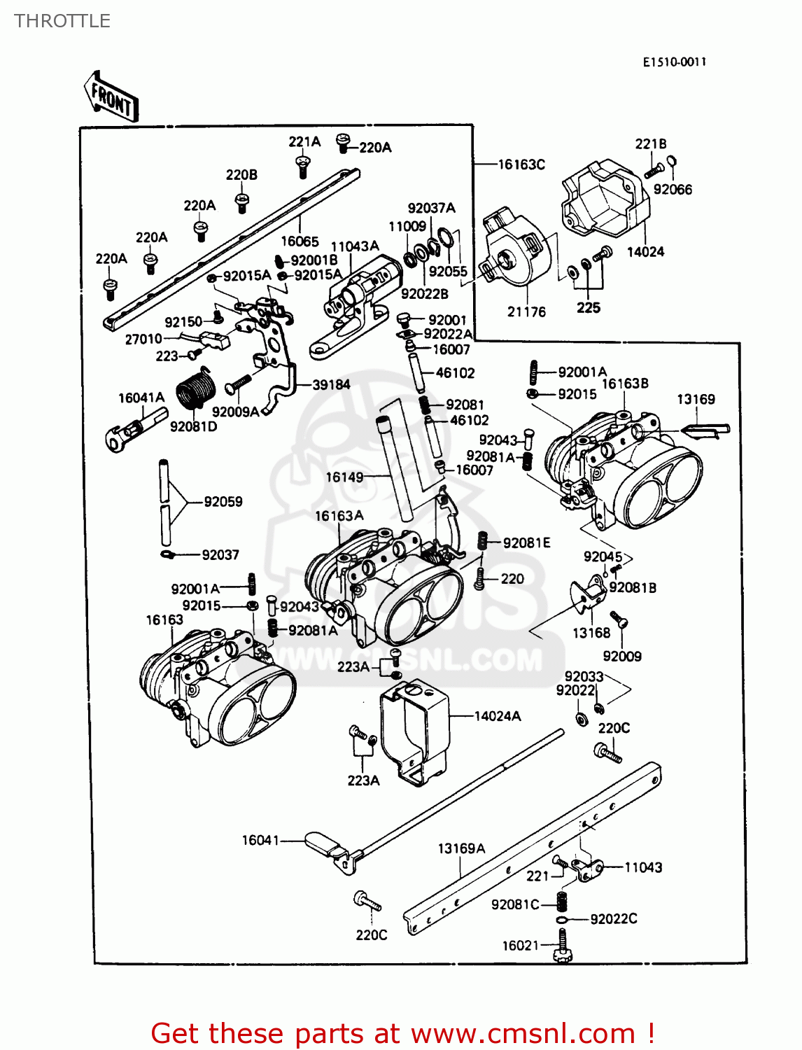 THROTTLE ZN1300A5 VOYAGER 1987 USA CALIFORNIA