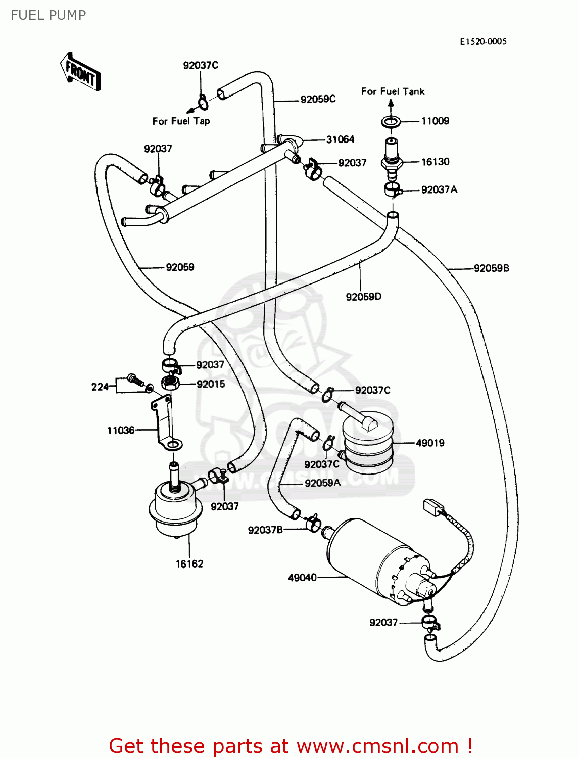 FUEL PUMP ZN1300A5 VOYAGER 1987 USA CALIFORNIA