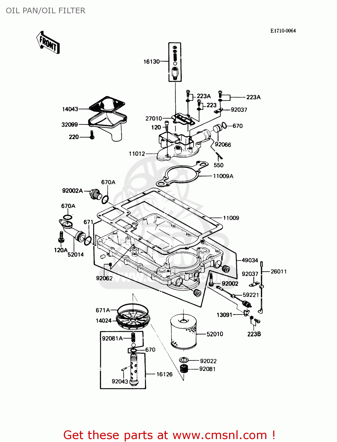 OIL PAN/OIL FILTER ZN1300A5 VOYAGER 1987 USA CALIFORNIA