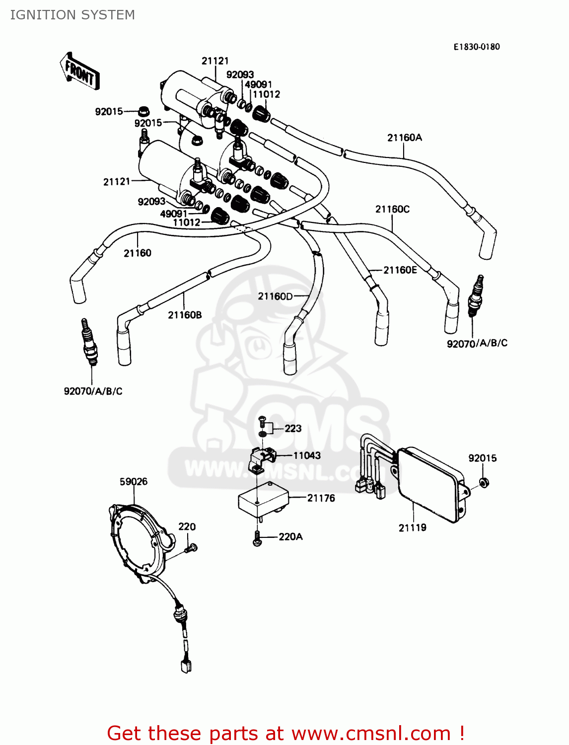 IGNITION SYSTEM ZN1300A5 VOYAGER 1987 USA CALIFORNIA