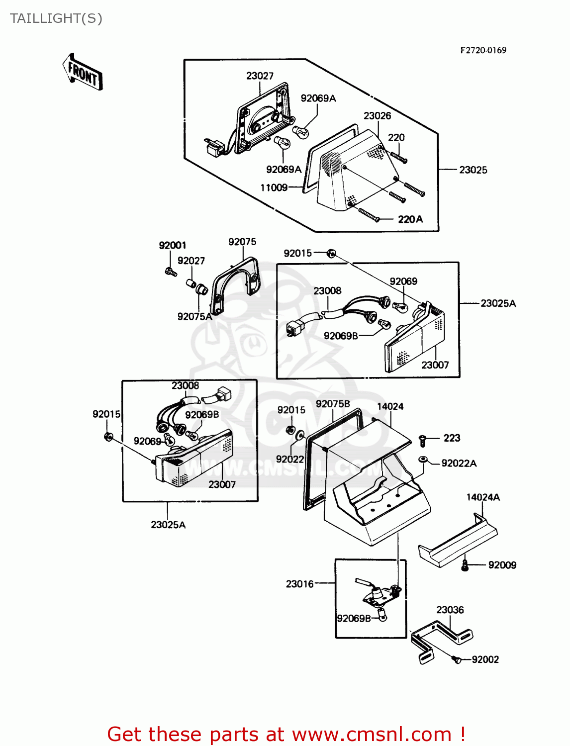 TAILLIGHT(S) ZN1300A5 VOYAGER 1987 USA CALIFORNIA