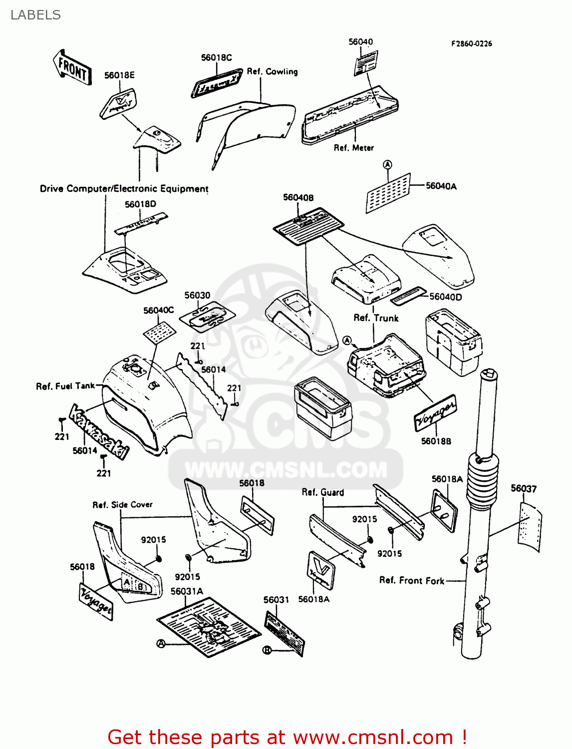 LABELS ZN1300A5 VOYAGER 1987 USA CALIFORNIA