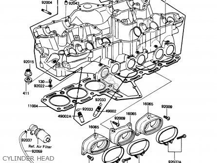 CYLINDER HEAD - ZN1300A5 VOYAGER 1987 USA CALIFORNIA