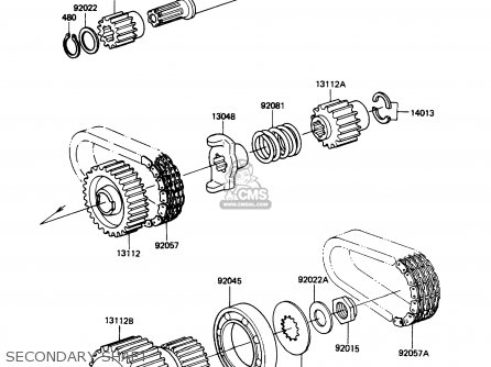SECONDARY SHAFT - ZN1300A5 VOYAGER 1987 USA CALIFORNIA